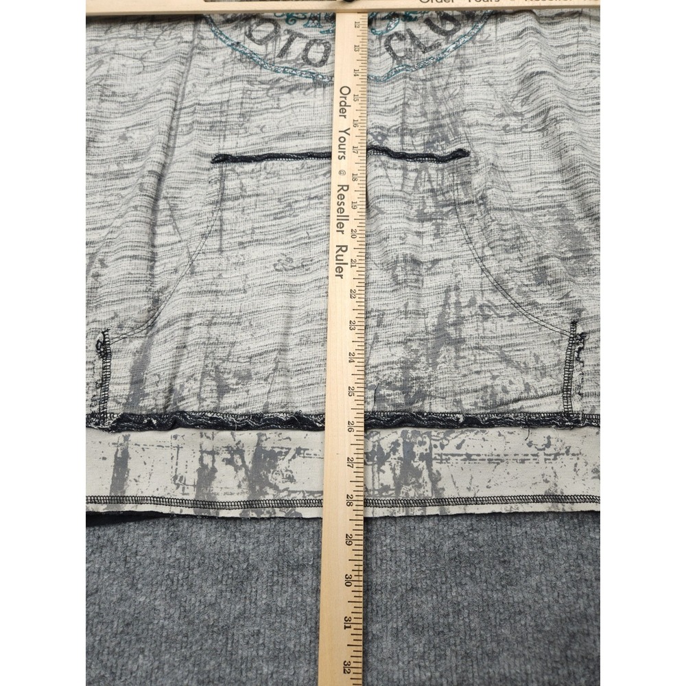 Freedom Tribe Reversible Sweatshirt Men's XXL Gray Graphic Motor Club Y2K - Picture 14 of 16